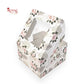 RoyalBoxShop® Window Cake Box I 8"x8"x5" I Flower Print I FBB Paper I 300 GSM Royal Box Shop