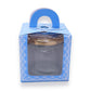 Single Cupcake Box With Window - Size 3.5"x3.5"x3.5" - Blue Check Royal Box Shop