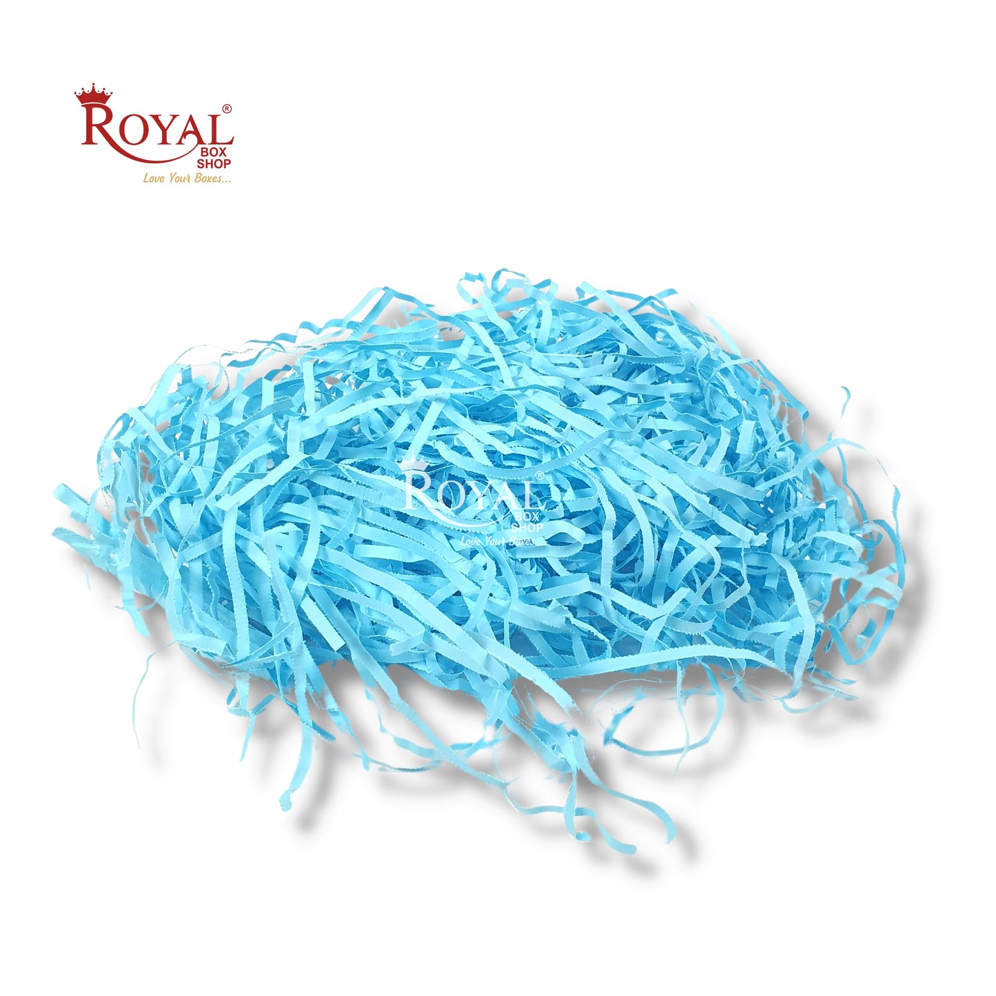 RoyalBoxShop® Premium Shredded Paper for Gift Packing (100g) I Blue Cyan