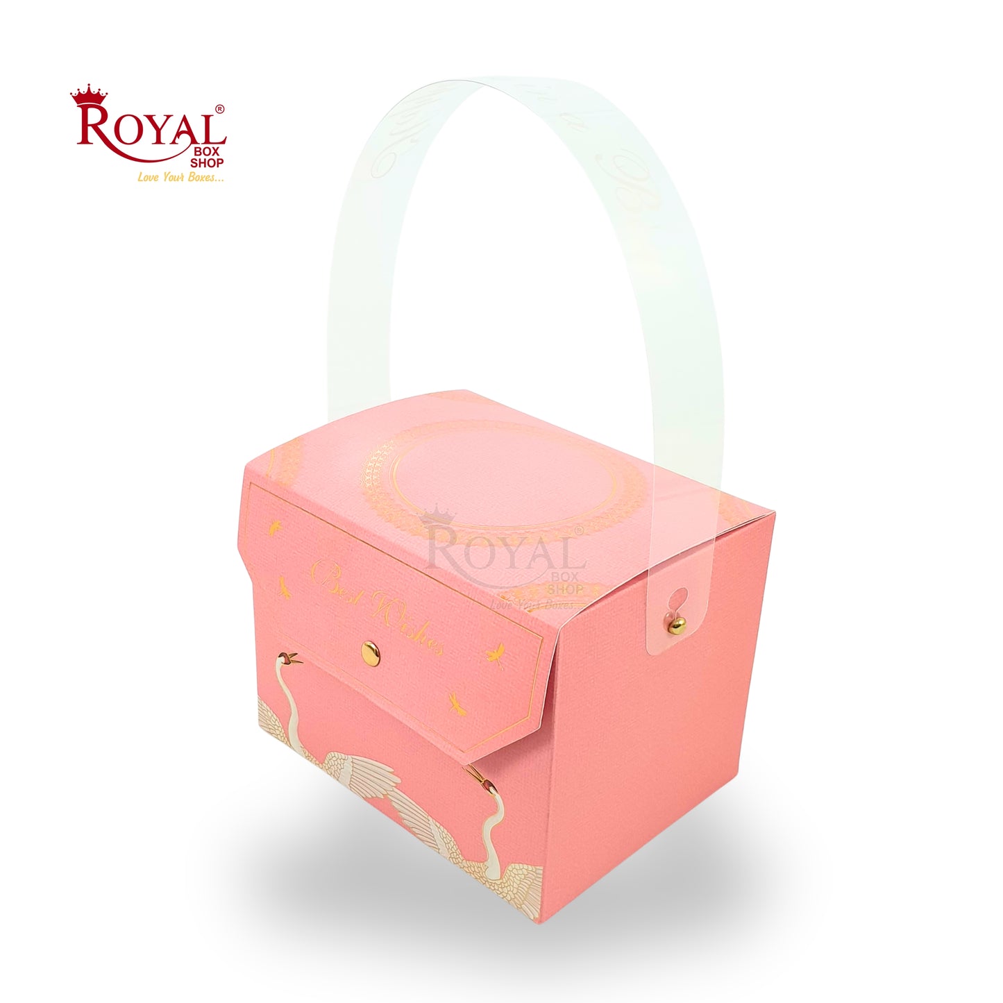 Premium Vanity Gift Hamper Box with Handle I 8x6x6 Inch I Pink I RBF-04 D4