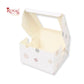 Christmas Theme Cake Box with Window I 8"x8"x5" I White Color