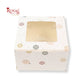 Christmas Theme Cake Box with Window I 8"x8"x5" I White Color