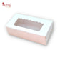 2pc Brownie Window Box I White Color I 6"x3"x1.75" inches