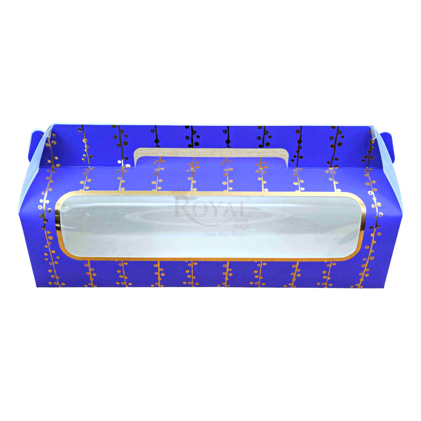 4 Jar Box With Handle - Golden Purple Print - 14"x3.5"x3.5" Inches Royal Box Shop