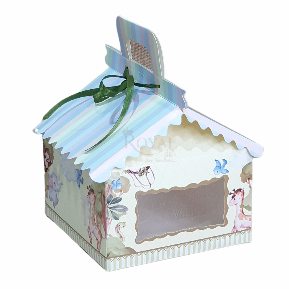 4cc Hut Shape Cupcake Boxes - 6"x6"x4" inch - Jungle Theme Royal Box Shop